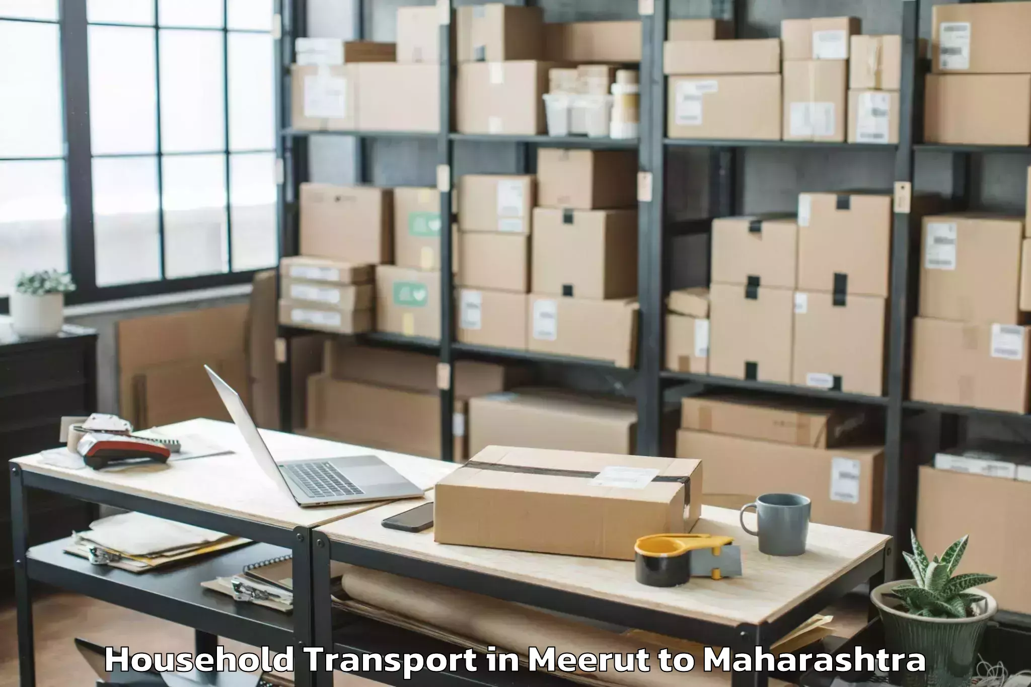 Affordable Meerut to Akrani Household Transport